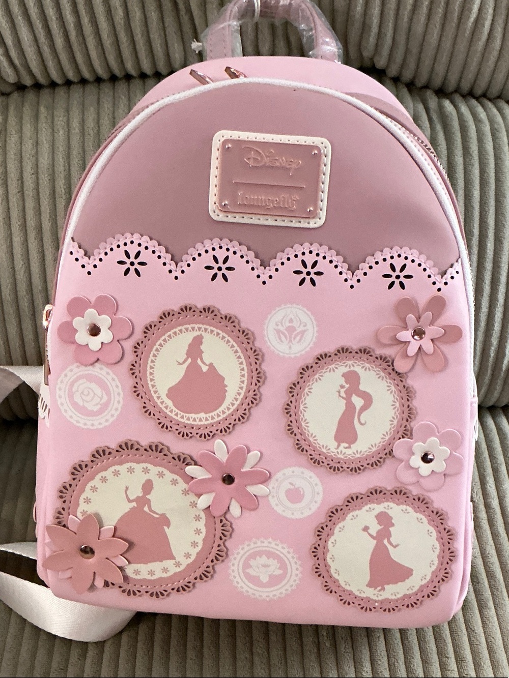 Disney Pink Floral Princess Mini Backpack